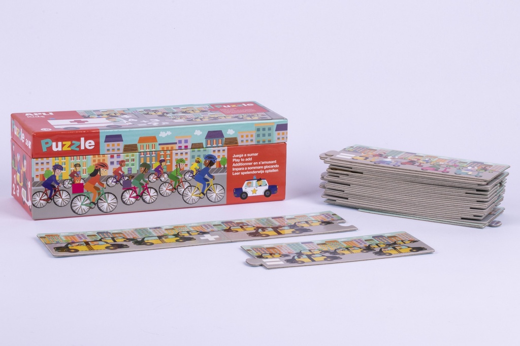 Puzzle sumas transportes 30 piezas +5 años