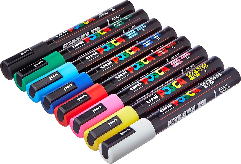 Marcador PC5M 1.8-2.5mm 8uds Posca