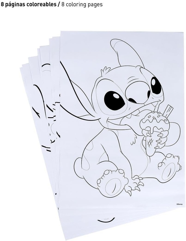 Set Papeleria Coloreable Stitch Disney Cerdá