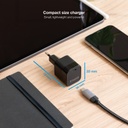 Cargador rápido USB tipo C 20W negro Tooq