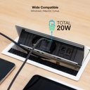 Cargador rápido USB tipo C 20W negro Tooq