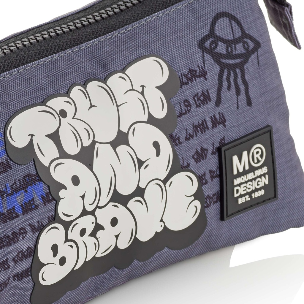 Estuche portatodo Triple reciclado Graffiti Miquelrius