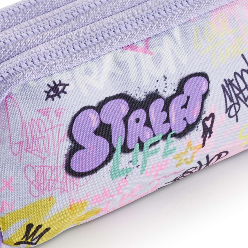 Estuche portatodo Triple Rectangular Reciclado Wake Up Miquelrius