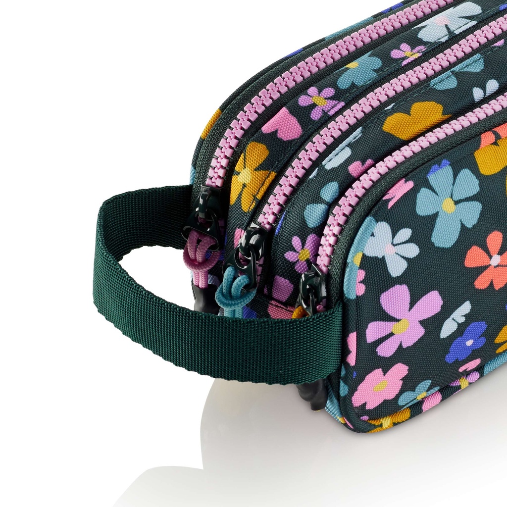 Estuche portatodo Triple Con Asa Reciclado Spring Night Miquelrius