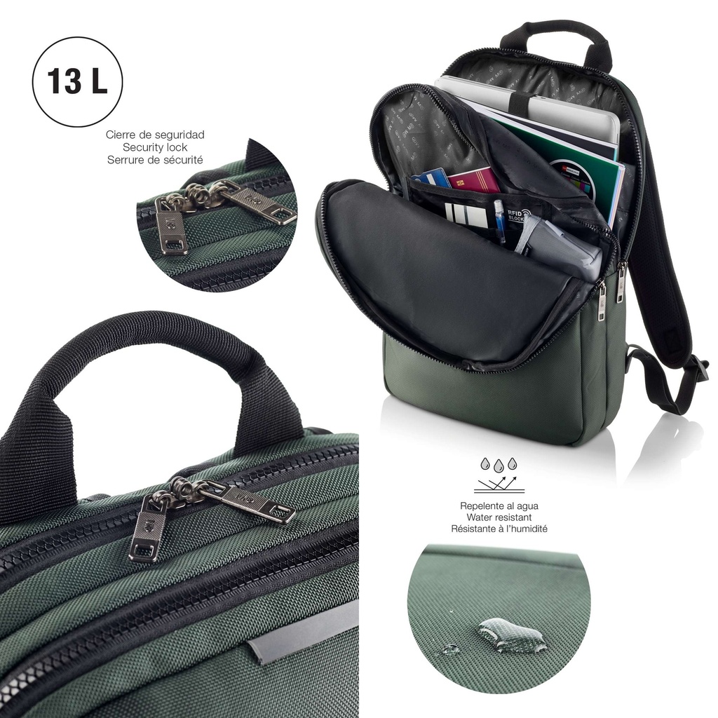 Mochila Pequeña Verde Bag To Work