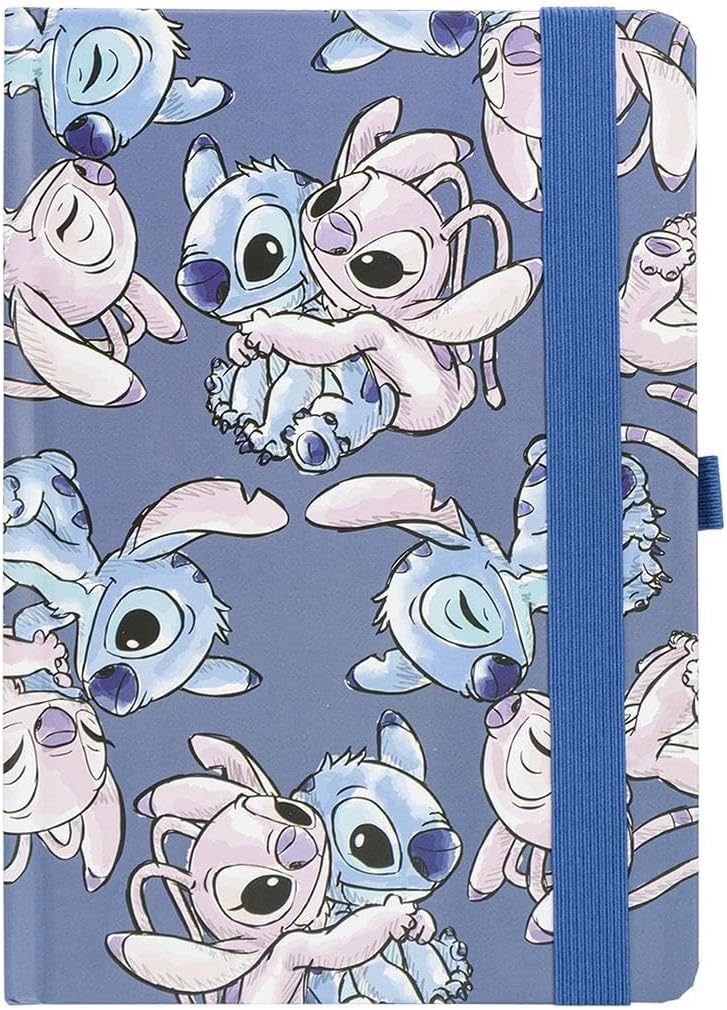 Set de Papeleria Inspirado en Stitch - Color Azul - 23 X 24 X 3 Cm - Incluye Cuaderno y Bolígrafo - Producto Original Diseñado en España 