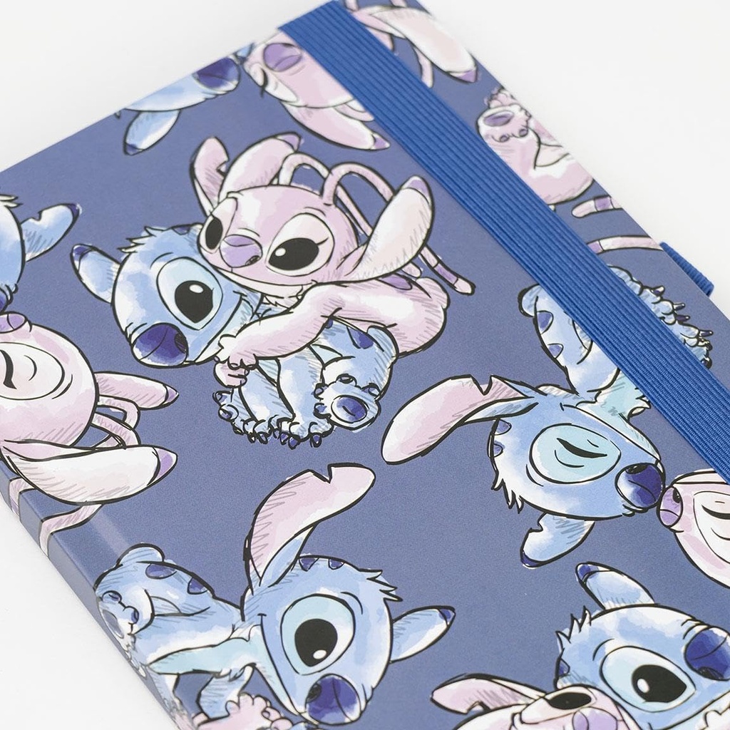Set de Papeleria Inspirado en Stitch - Color Azul - 23 X 24 X 3 Cm - Incluye Cuaderno y Bolígrafo - Producto Original Diseñado en España 