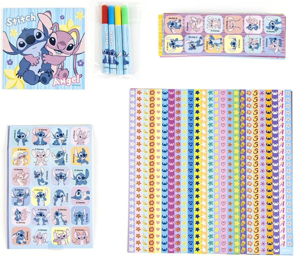 Pack Pegatinas 1000 Piezas Stitch para Niños y Niñas con Diseños de Disney Stitch-Adhesivos Decorativos para Manualidades, Agendas y Regalos