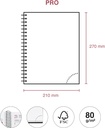 Agenda 2026 día por página, Más pequeña que A4 (210 x 270 mm), Cubierta flexible polipropileno, Espiral, Papel 80 g/m², Planificador diario, Español-EN-PT, Color negro Miquelrius
