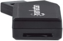 Lector tarjetas 24-1 usb negro mini Manhattan