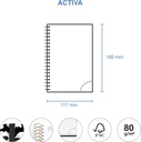 Agenda 2026 día por página, Similar A6+ (117 x 182 mm), Planificación diaria, Cubierta rígida cartón, Espiral, Cierre goma elástica, Papel 80 g/m², Español-EN-PT, Noir garden Miquelrius