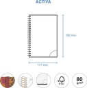 Agenda 2026 semana vista, Similar A6+ (117 x 182 mm), Planificación semanal, Cubierta rígida cartón, Espiral, Cierre goma elástica, Papel 80 g/m², Español-EN-PT, Leopard Miquelrius