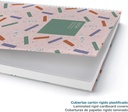 Agenda 2026 día por página, Similar A5+ (155 x 213 mm), Planificación diaria, Cubierta rígida cartón, Espiral, Cierre goma elástica, Papel 80 g/m², Español-EN-PT, Confeti Miquelrius