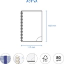Agenda 2026 semana vista, Similar A6+ (117 x 182 mm), Planificación semanal, Cubierta rígida cartón, Espiral, Cierre goma elástica, Papel 80 g/m², Español-EN-PT, Trazos Miquelrius
