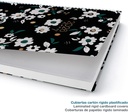 Agenda 2026 día por página, Similar A5+ (155 x 213 mm), Planificación diaria, Cubierta rígida cartón, Espiral, Cierre goma elástica, Papel 80 g/m², Español-EN-PT, Noir garden Miquelrius