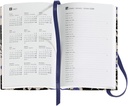 Agenda 2026 día por página, Formato pequeño (90 x 140 mm), Planificación diaria, Cubierta rígida cartón, Espiral, Cierre goma elástica, Papel 80 g/m², Español-EN-PT, Black&Blue Miquelrius