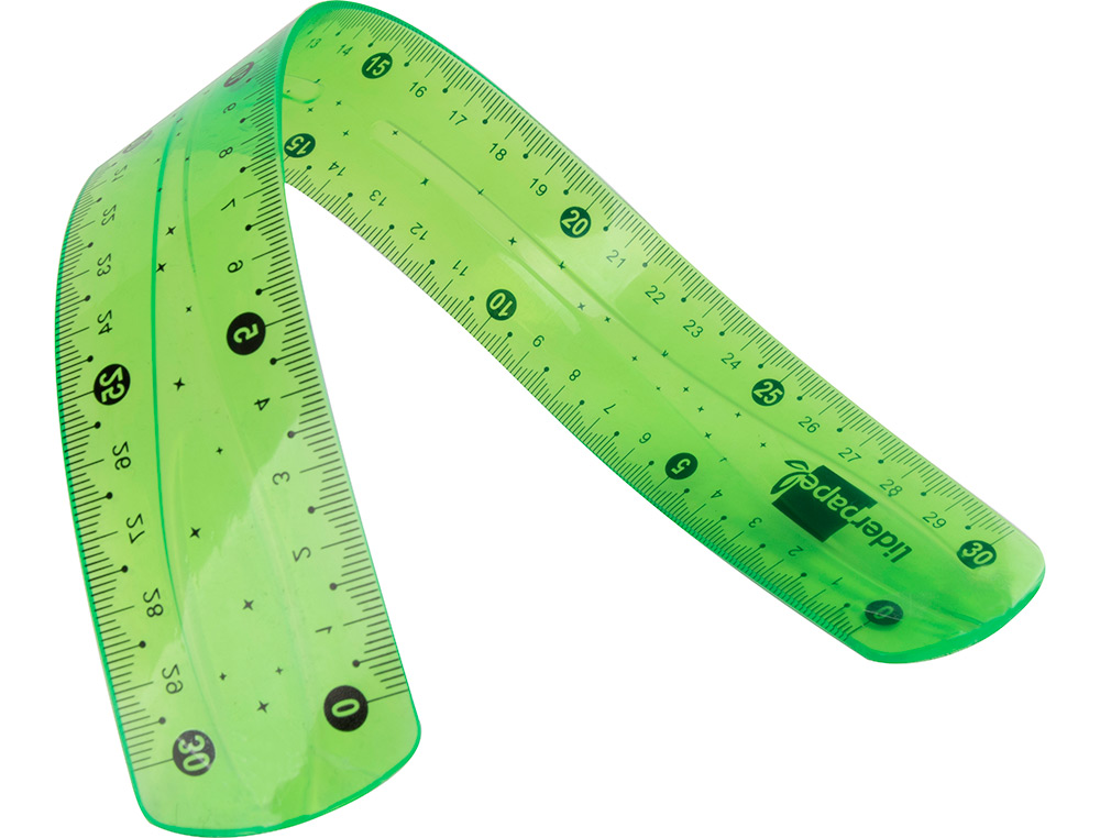 Regla flexible 30CM colores LIDERPAPEL