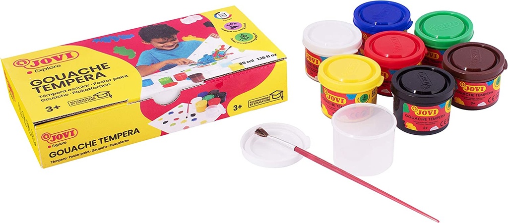 Tempera escolar 35ml 7 colores Jovi