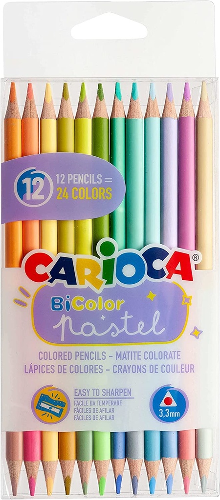Lapices colores 24uds pastel Carioca (copia)