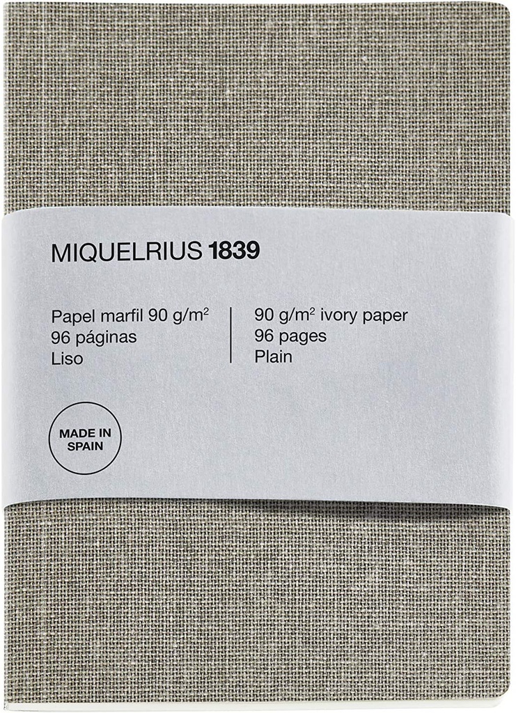 Libreta Lisa A5 90g 48h color marfil reciclado MR