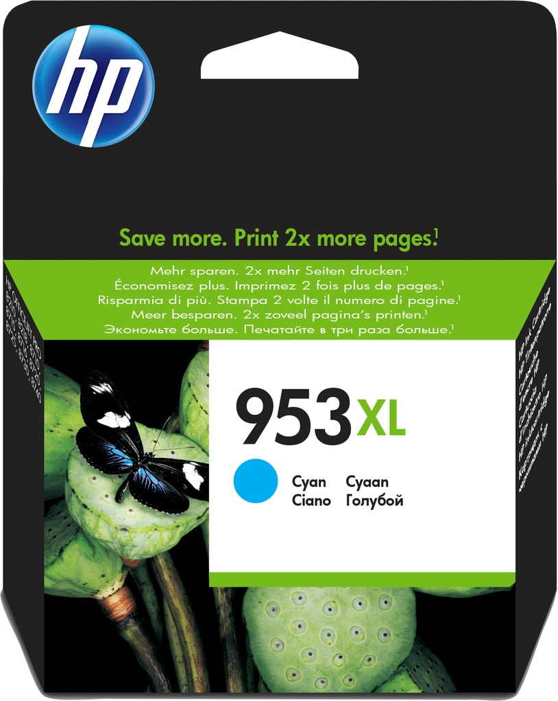 Tinta hp 953XL original F6U16AE cian