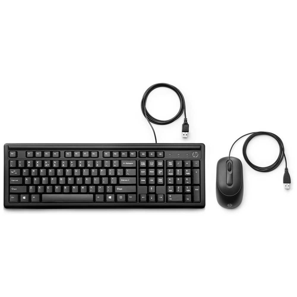 Teclado+raton HP cable usb negro