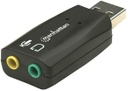 [150859] Adaptador audio 3-d usb negro manhattan