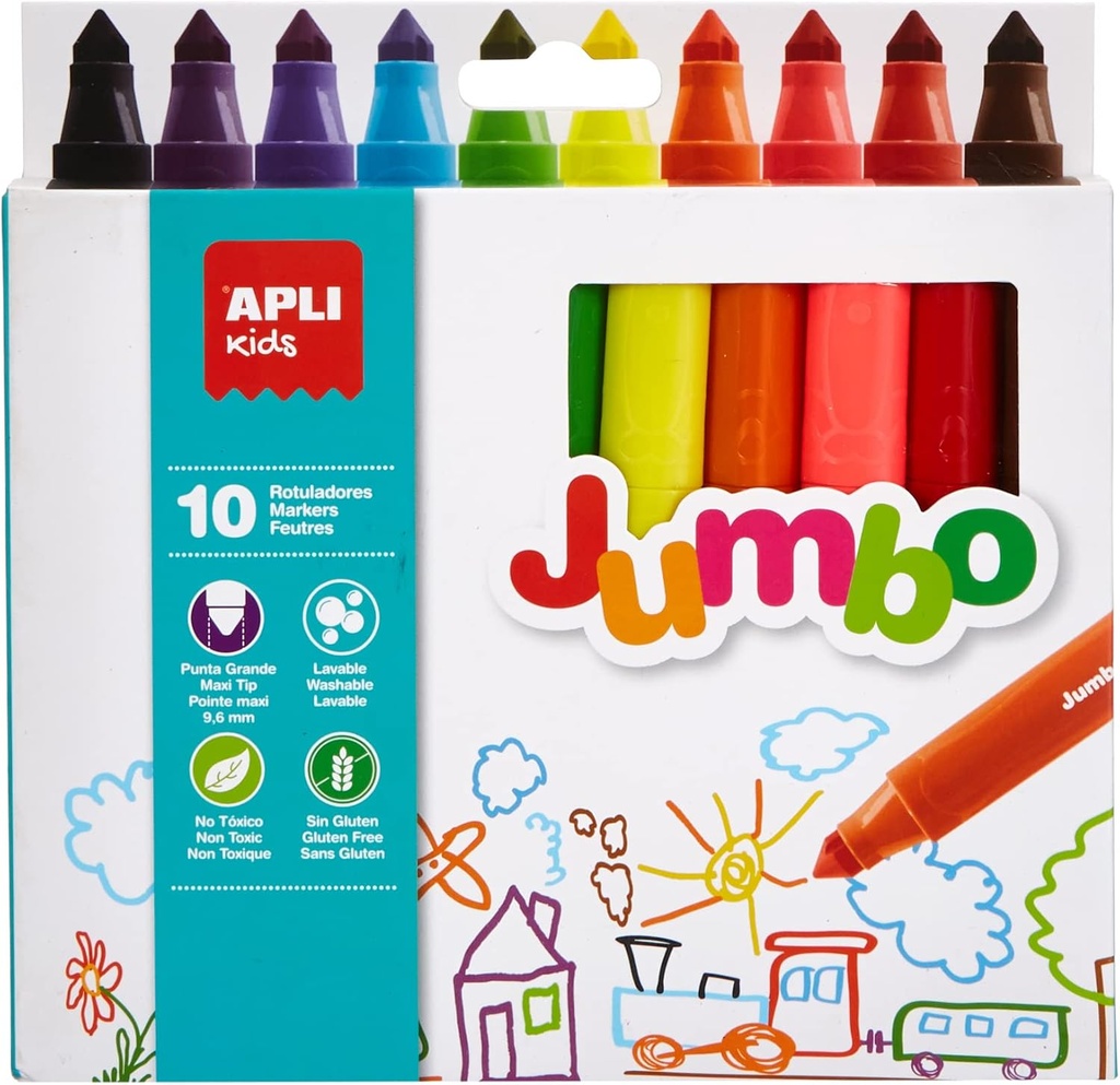 Rotuladores jumbo 10uds +3a Apli