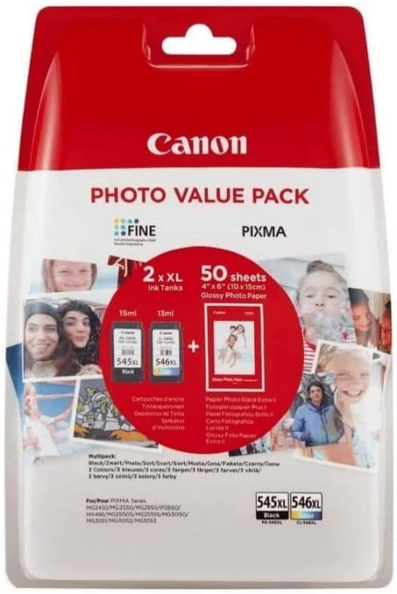 Tinta Canon PG545XL-CL546XL-50h mg2450 original 8286B006 pack
