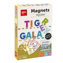 Juego de Abecedario magnético con tablero y fichas para aprender a escribir hasta 30 palabras en 2 idiomas. Imanes educativos infantiles Apli +5a