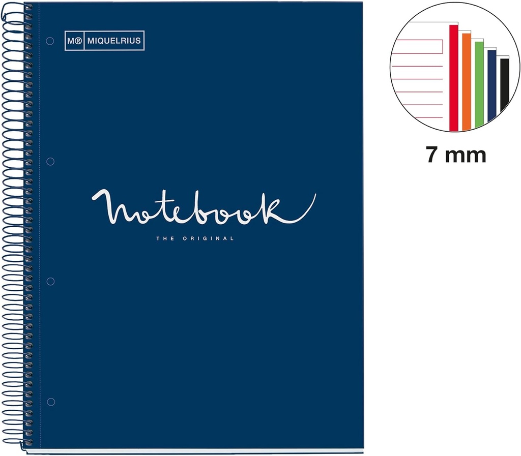 Cuaderno espiral 1L A4 90g 120h 5B T/D 4T MR