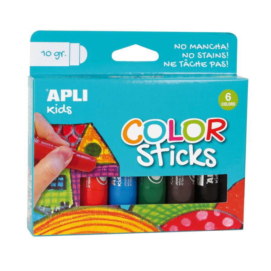 Rotuladores tempera solida 6uds manualidades y escritura Apli