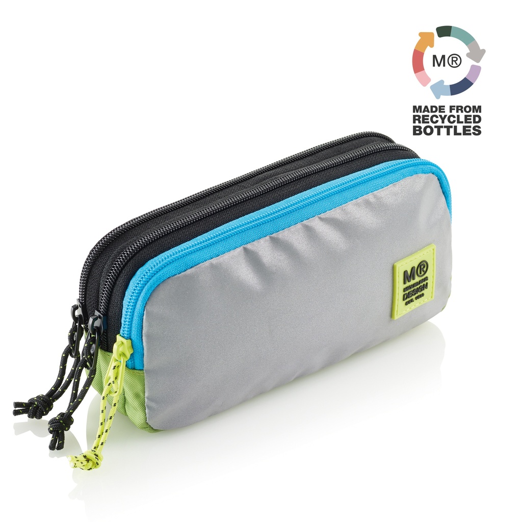 Portatodos Triple Rectangular Reciclado Rider Green