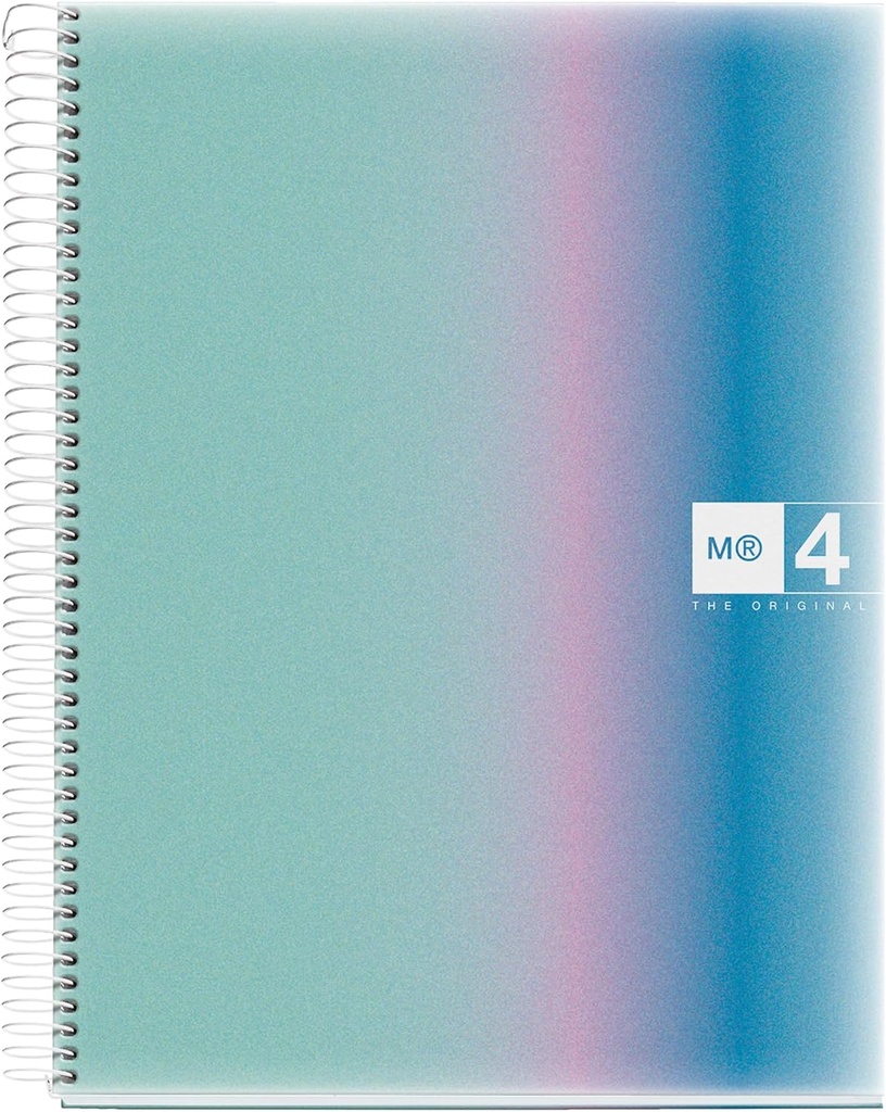 Cuaderno espiral 5x5 A4 70g 120h 4B 4T microperforado Aurora Santorini MR