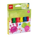 Pinceles pintura tempera de colores fluor Apli +3a