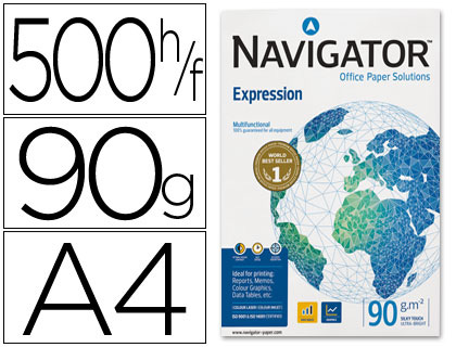 Papel a4 90gr 500hj navigator