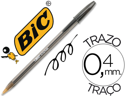 Boligrafo bic cristal media 0,4mm