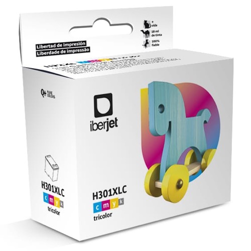 Tinta HP 301XL compatible tricolor