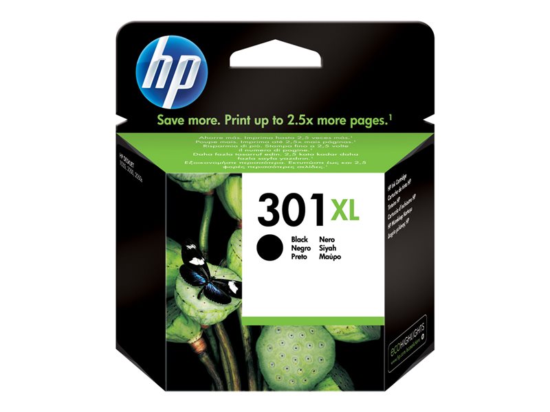 Tinta HP 301XL original CH563EE negro