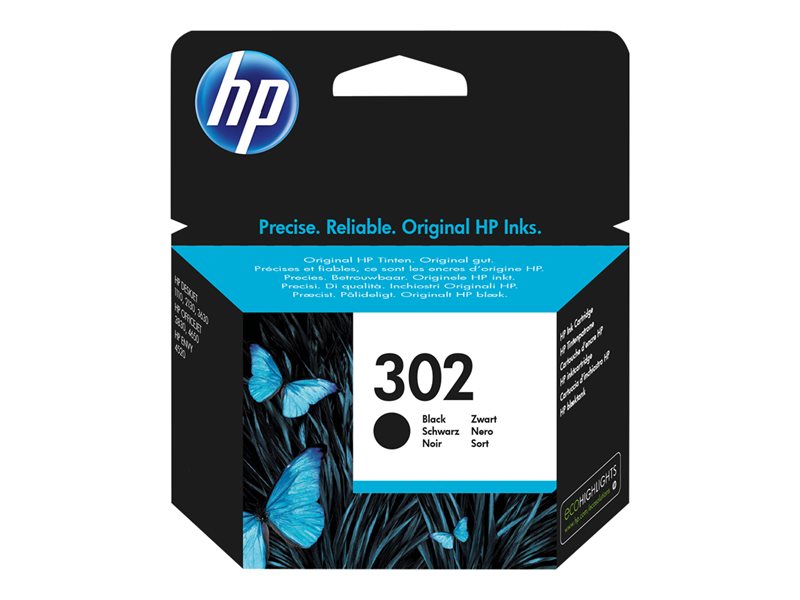 Tinta HP 302 original F6U66AE negro