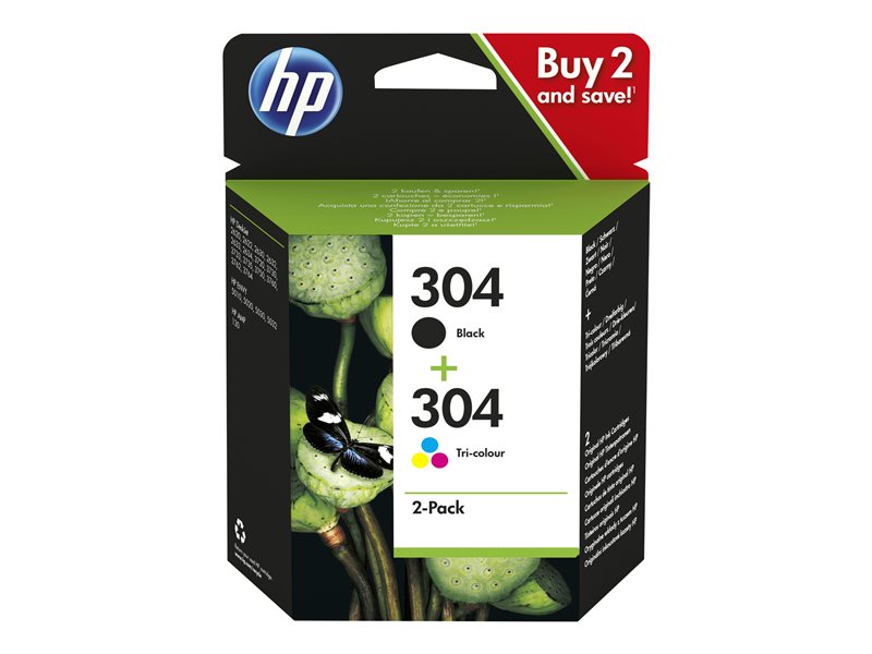 Tinta hp 304 original 3jb05ae negro tricolor
