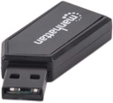 Lector tarjetas 24-1 usb negro mini Manhattan