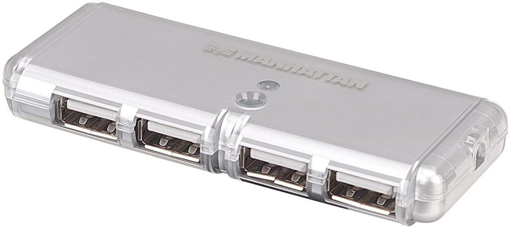 Hub manhattan bolsillo usb av 2.o 4 puertos