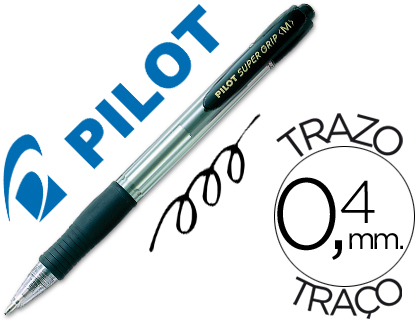 Boligrafo pilot supergrip 0.4mm