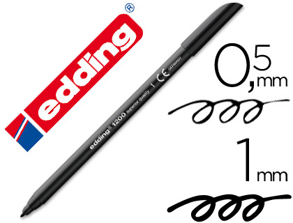 Rotulador 1200 de color de trazo fino punta redonda de 1 mm - marcador dibujar y escribir Edding