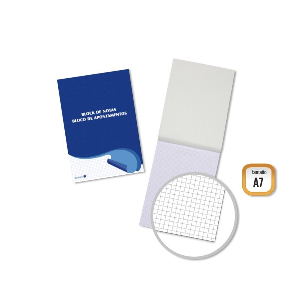 Cuaderno espiral 4x4 A7 80h 60gr c/tapa Golden