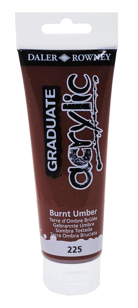 Graduate color acrílica Burnt Umber. Tubo120Ml