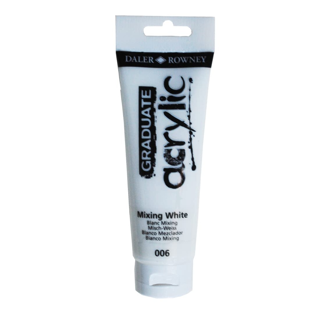 Graduate color acrílica Mixing White. Tubo120Ml