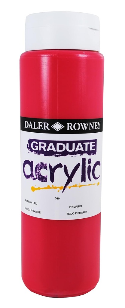 Graduate pintura acrílica 500ml rojo primario 540 Daler Rowney 