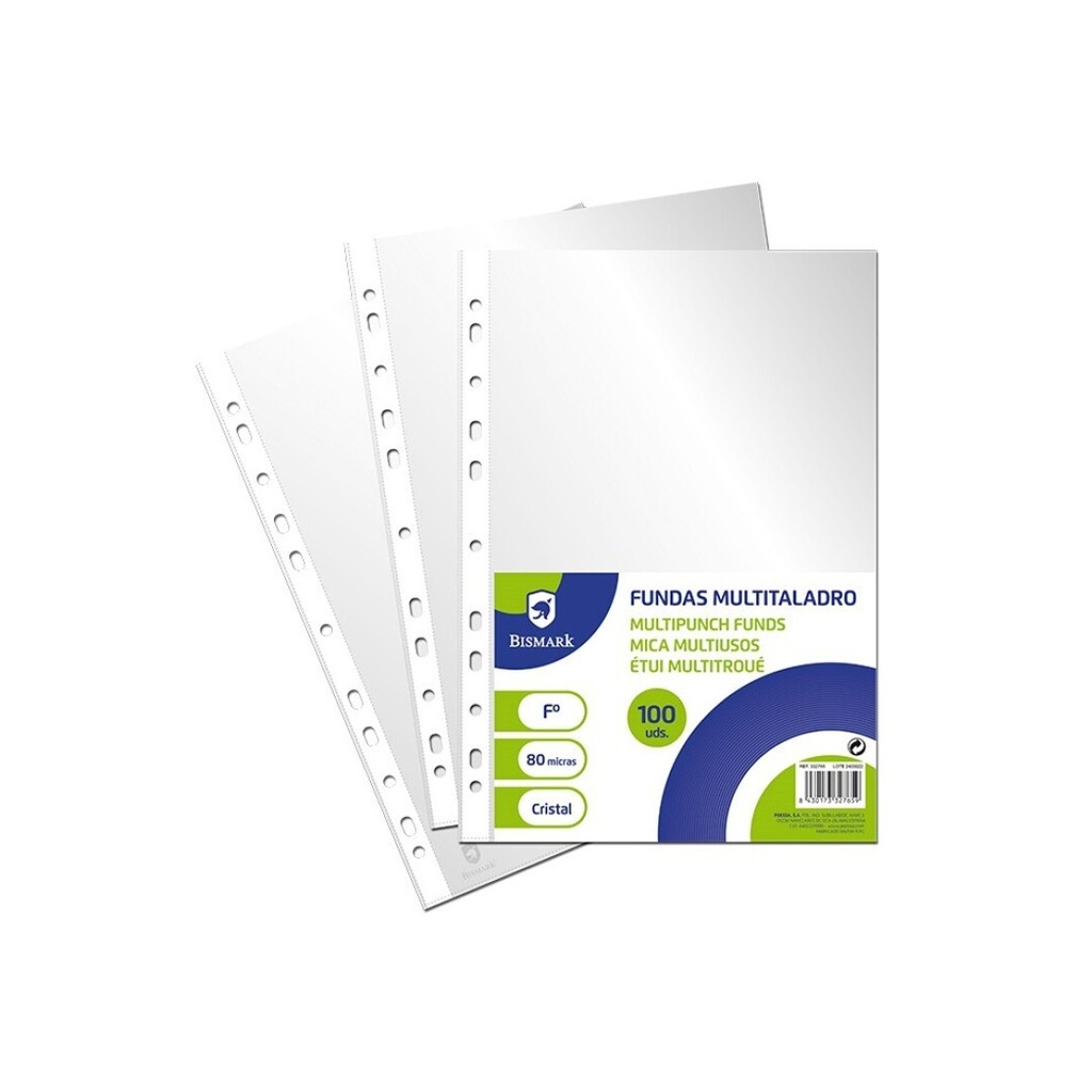 Funda multitaladro Fº pp cristal 80 micras Bismark